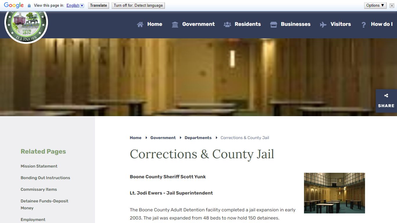 Corrections & County Jail - Boone County, IL